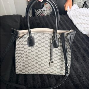 Michael Kors Black and Cream Satchel